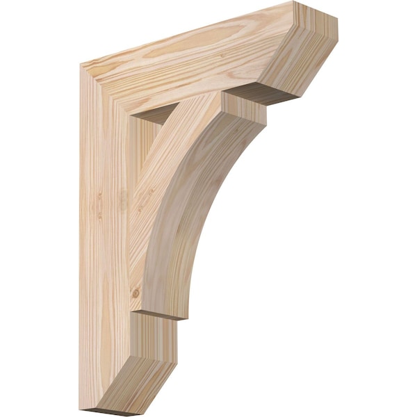 Ekena Millwork Thorton Slat Smooth Bracket, Douglas Fir, 3 1/2"W x 14"D x 18"H BKT04X14X18THR06SDF - main